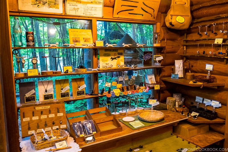 items for sale inside a shop at Ningle Terrace