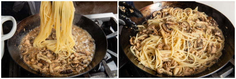 Japanese-Style Tuna Mushroom Pasta 12