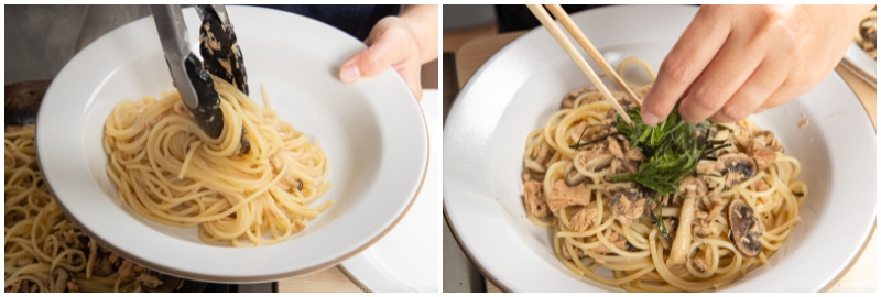Japanese-Style Tuna Mushroom Pasta 13