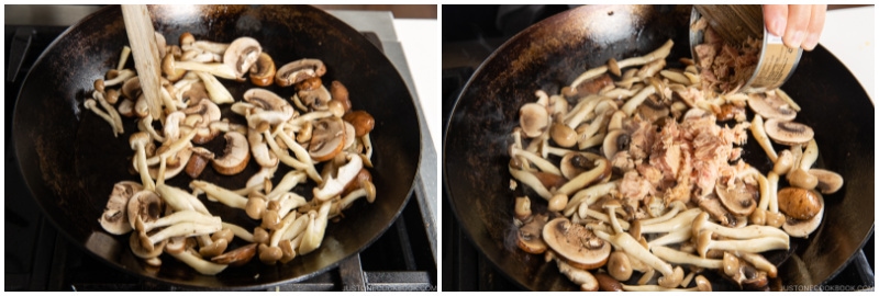 Japanese-Style Tuna Mushroom Pasta 8