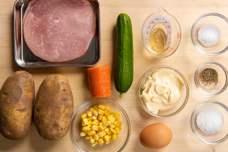 Japanese Potato Salad Ingredients