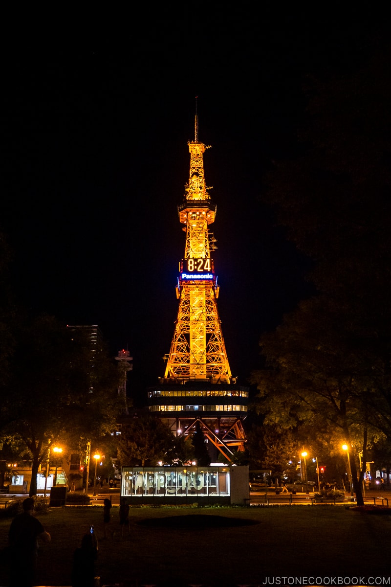 Sapporo TV Tower at night