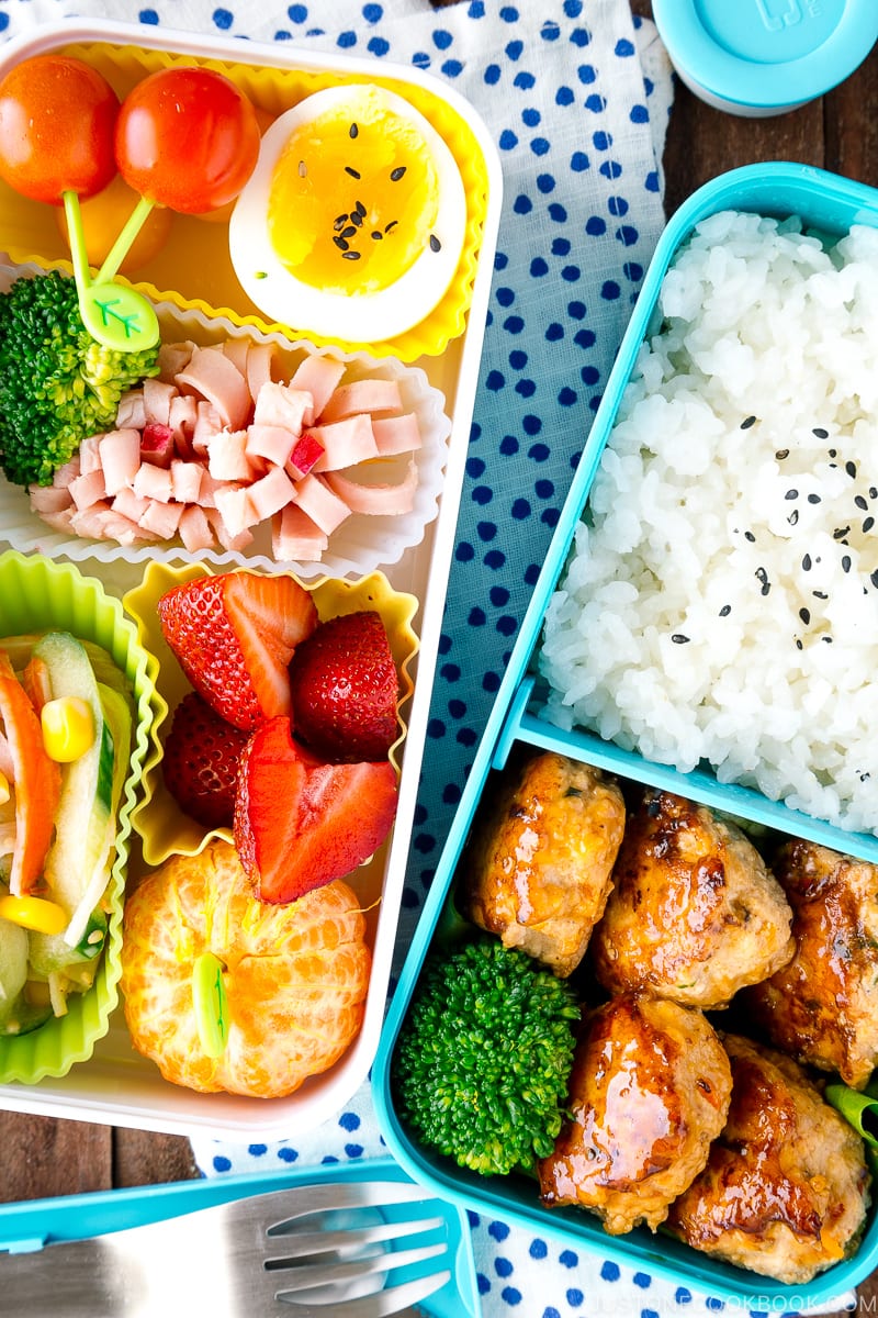 Bento box filled with delicious foods.