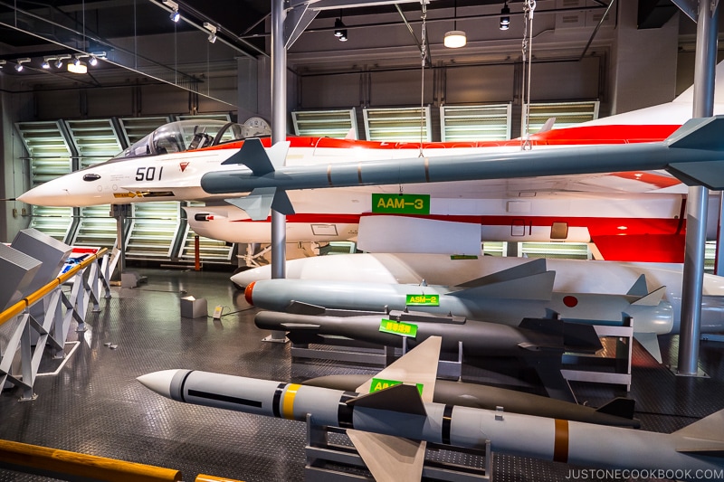 model of fighter jet and missles