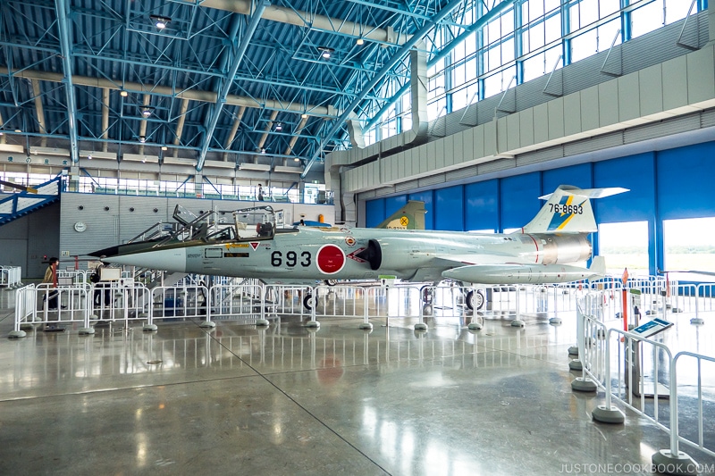 fighter jet on display