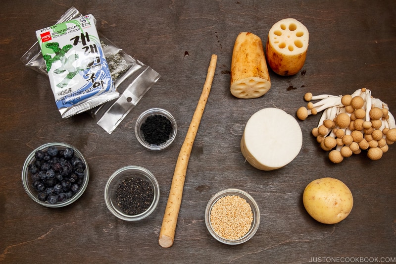 Black and brown foods.