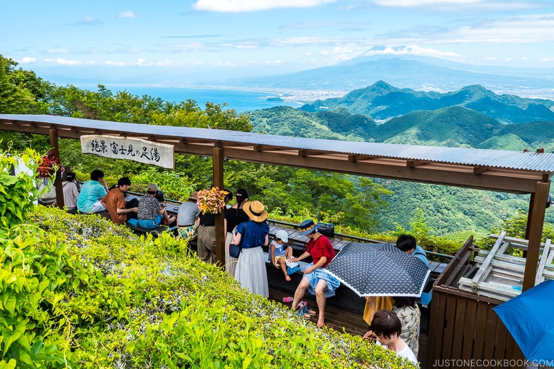 foot bath to view Mt. Fuji at Izunokuni Panorama Park