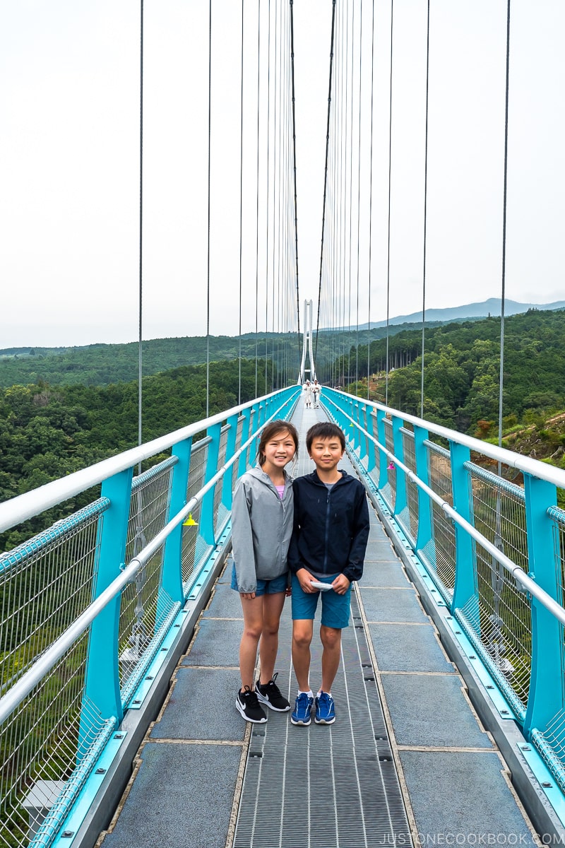 two children on Mishima Skywalk