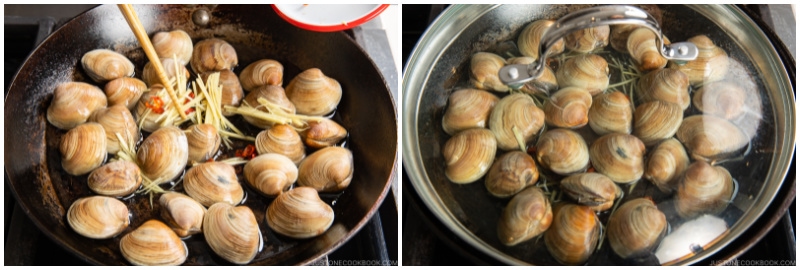 Japanese Sake Steamed Clams 5