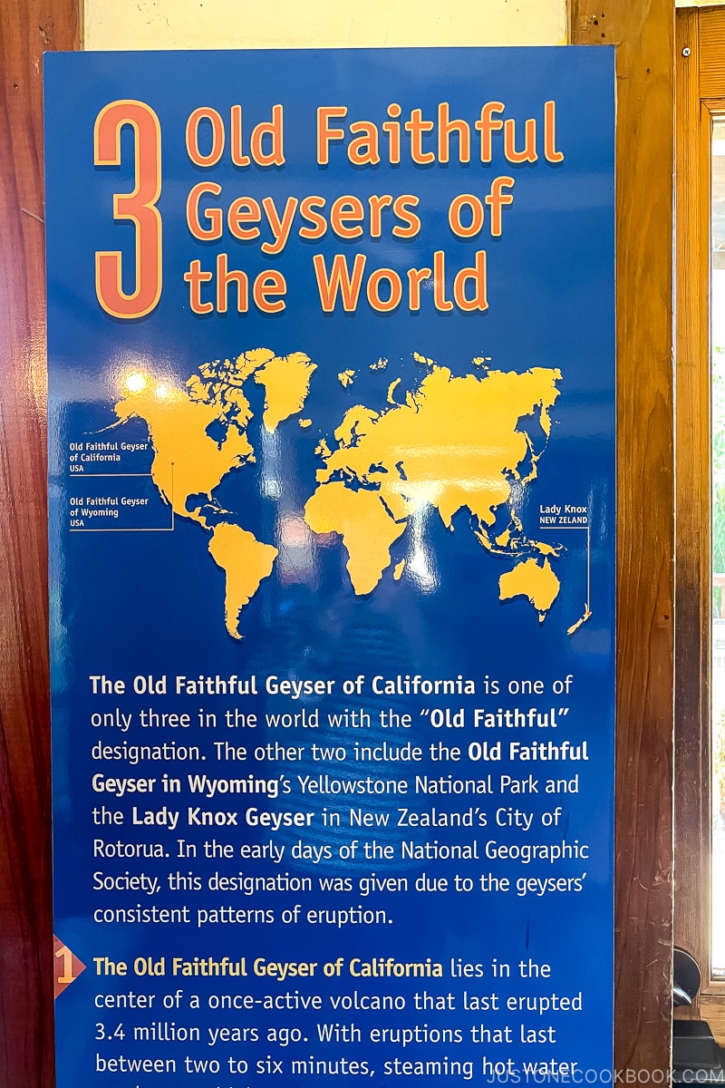 map for 3 Old Faithful Geysers of the World