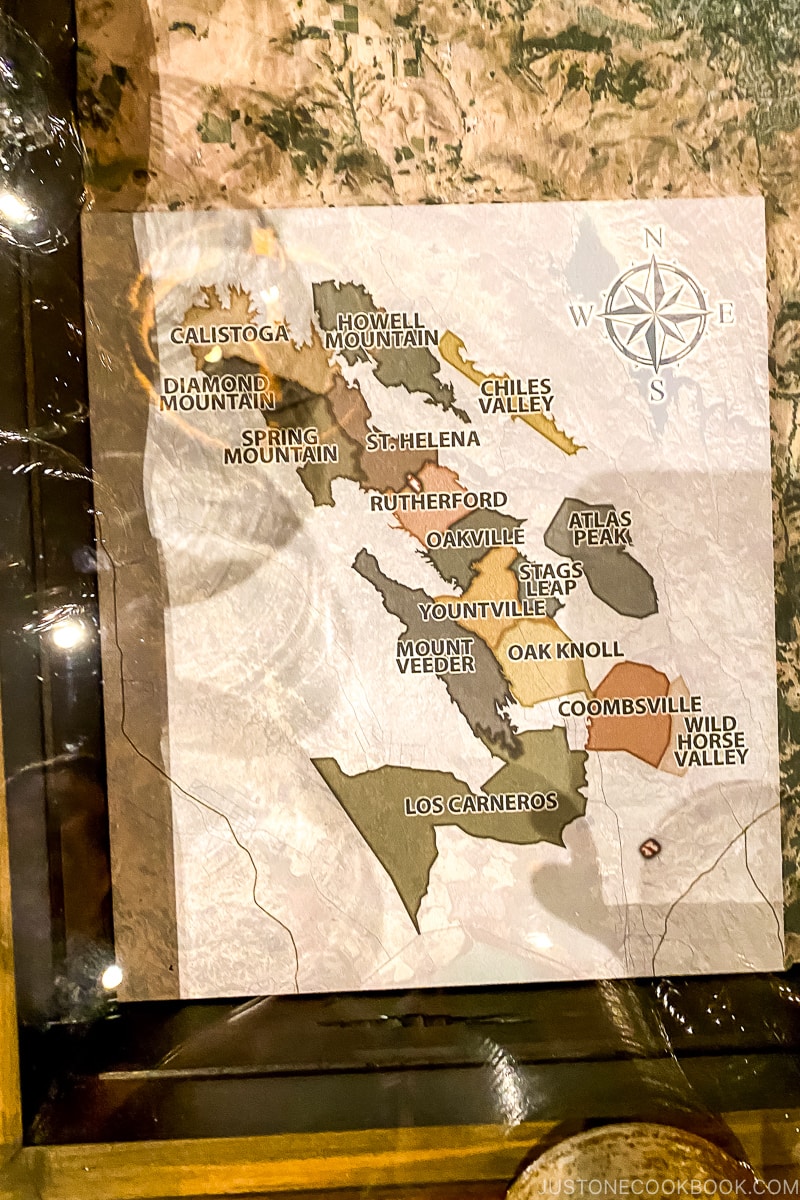 various grape growing regions in northern Napa