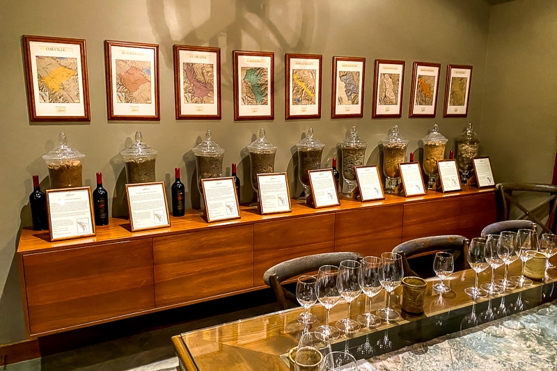 various soil samples from Napa in glass jars