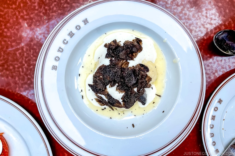 Boudin Blanc on a white plate