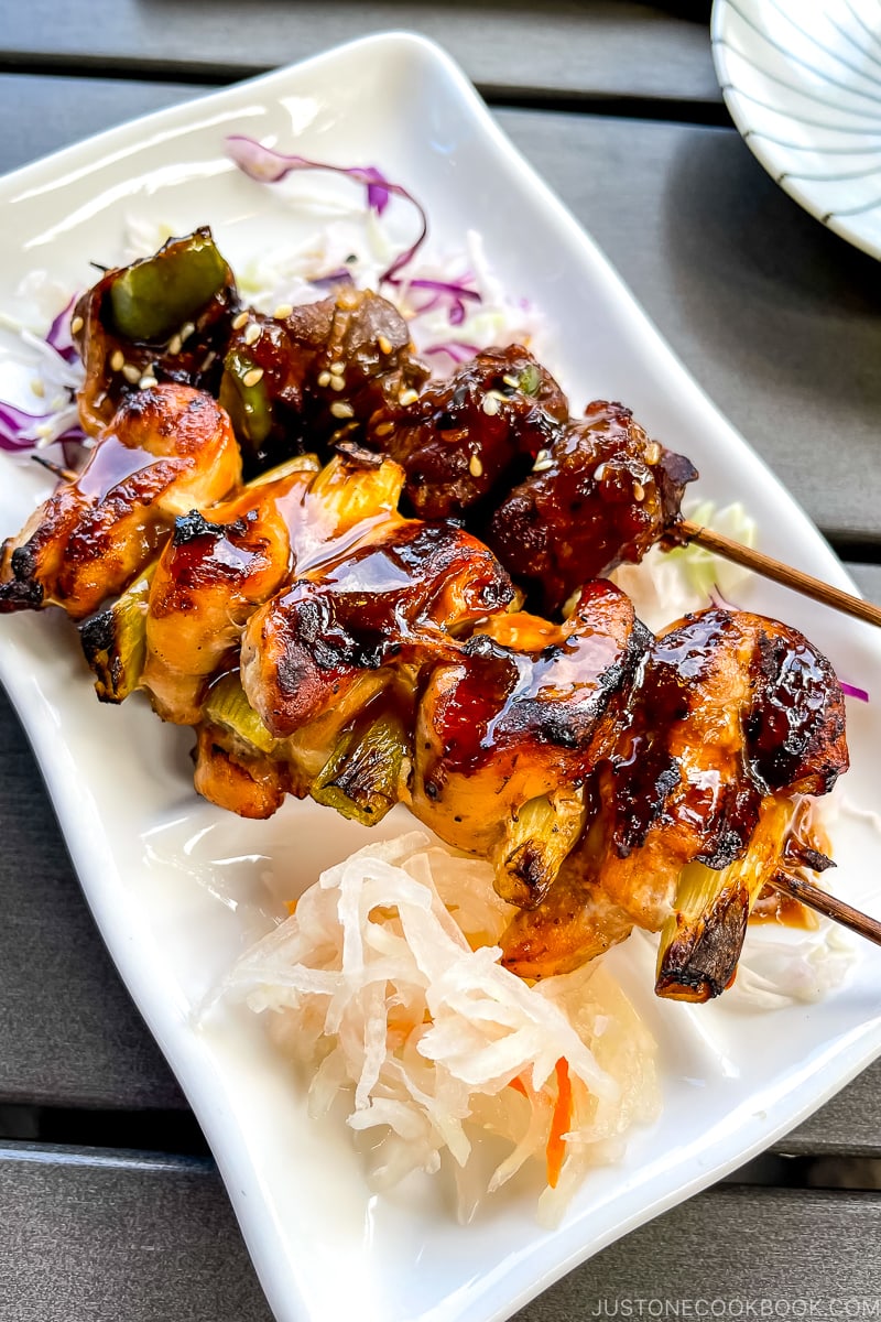 grilled skewers on a plate