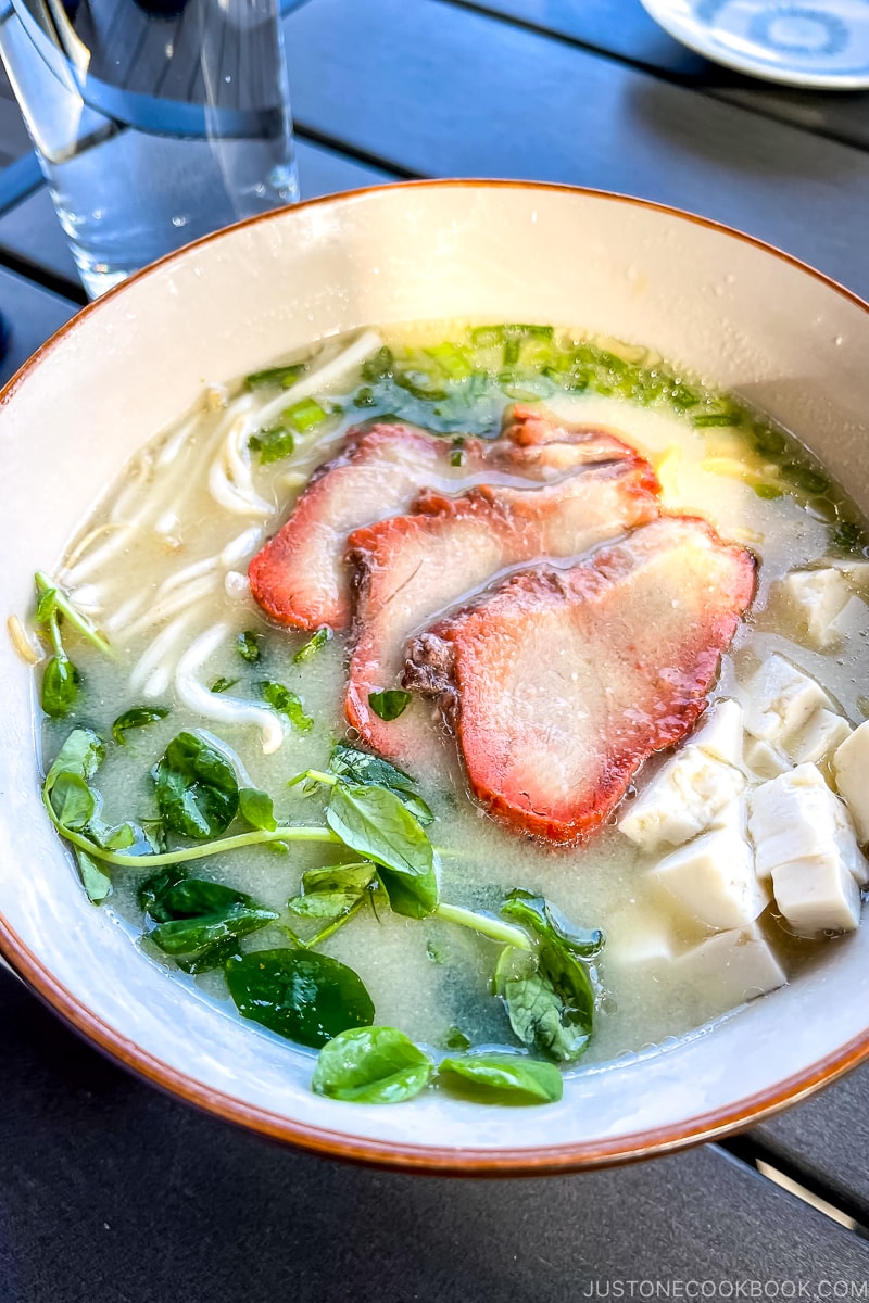 ramen on a table