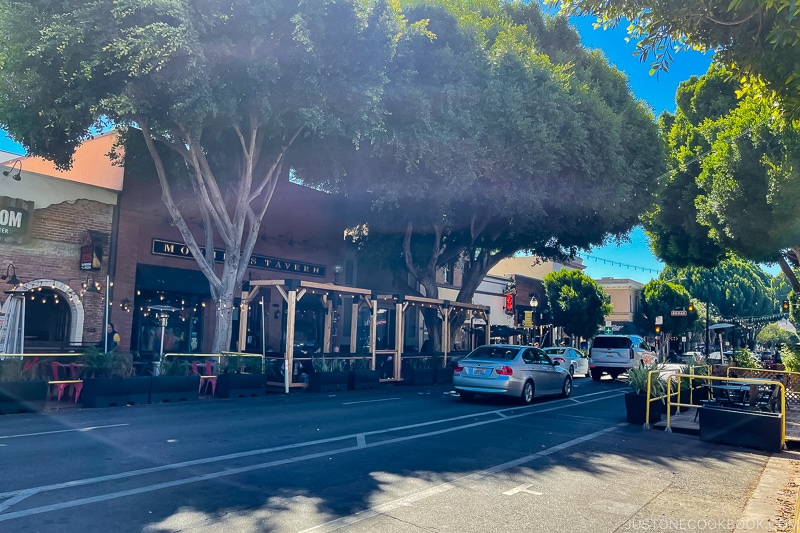 shops on a street