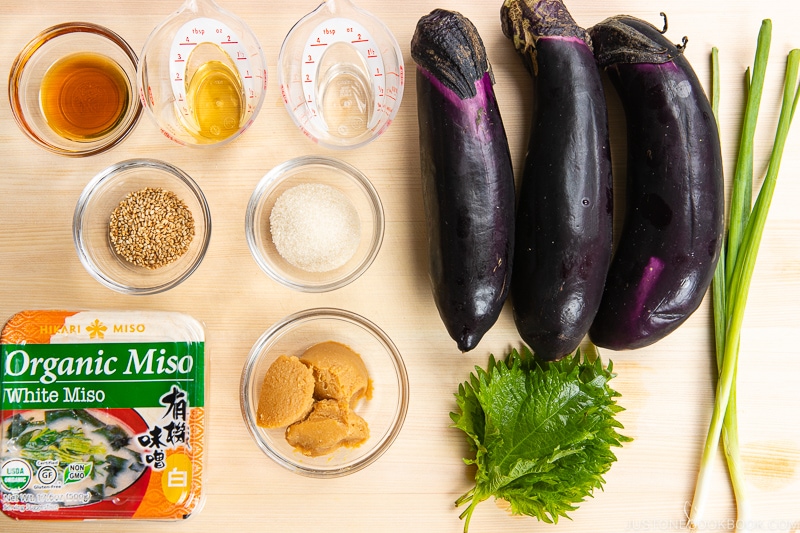 Miso Glazed Eggplants Ingredients