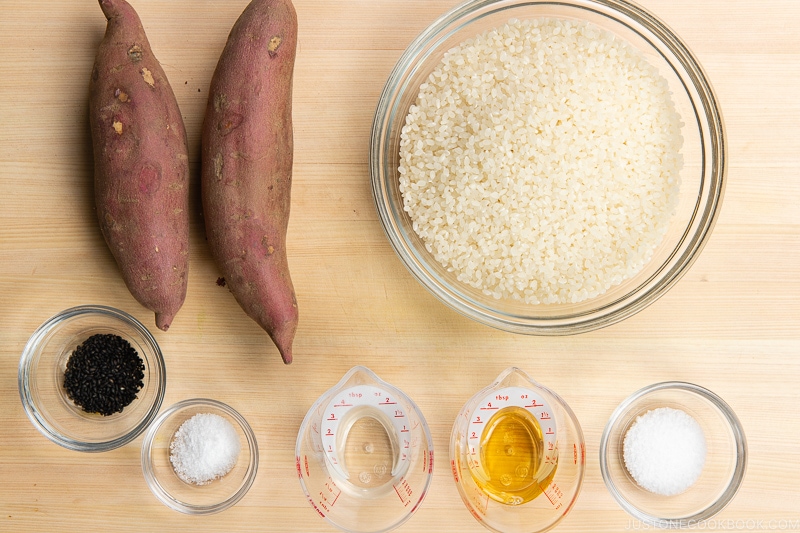 Sweet Potato Rice Ingredients