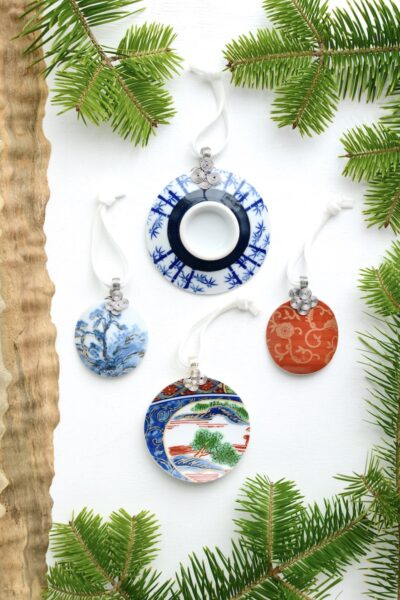 4 pieces of japanese design christmas ornament