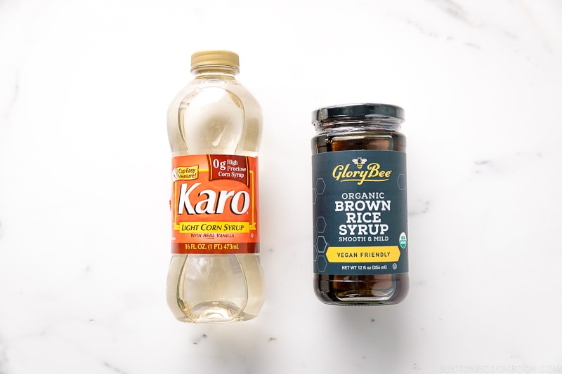 light corn syrup and brown rice syrup