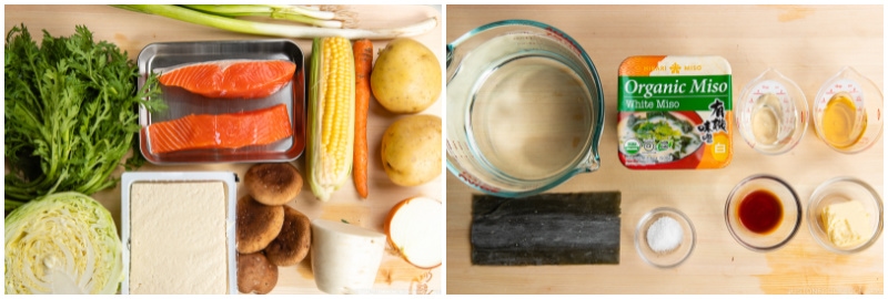 Hokkaido Salmon Hot Pot Ingredients