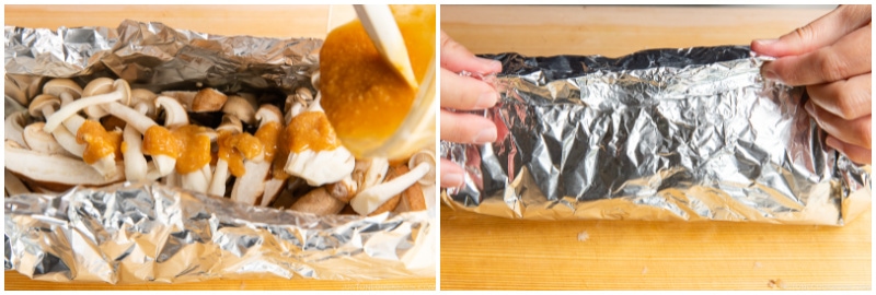 Miso Butter Mushrooms in Foil 9