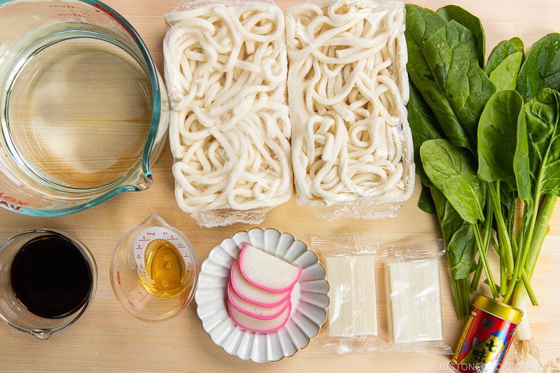 Udon Noodle Soup with Mochi (Chikara Udon) Ingredients