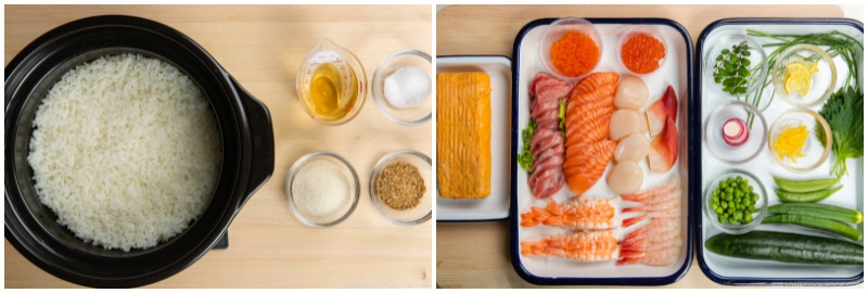 Mosaic Sushi Ingredients