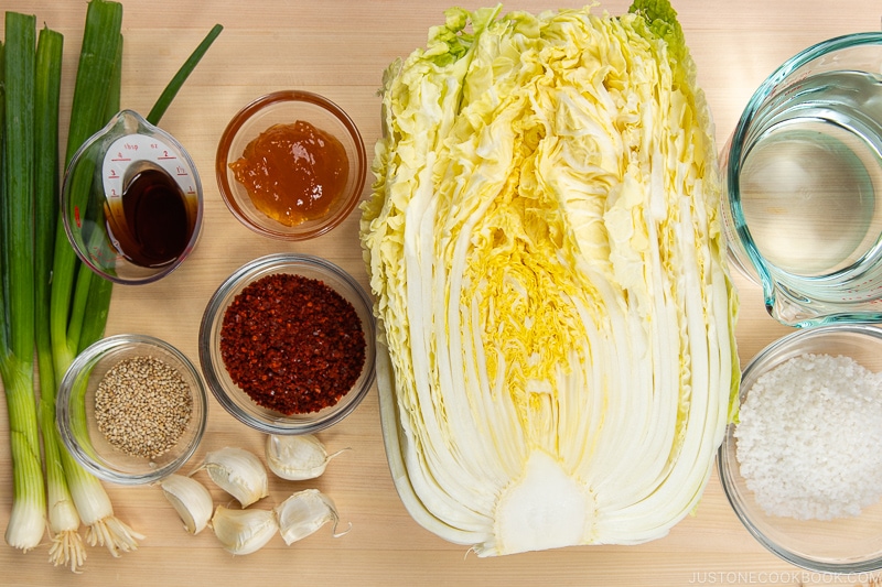 Fresh Kimchi Ingredients