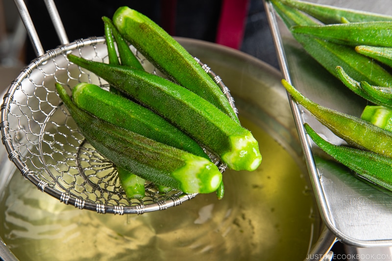 Okra with Ginger Soy Sauce-step by step-9