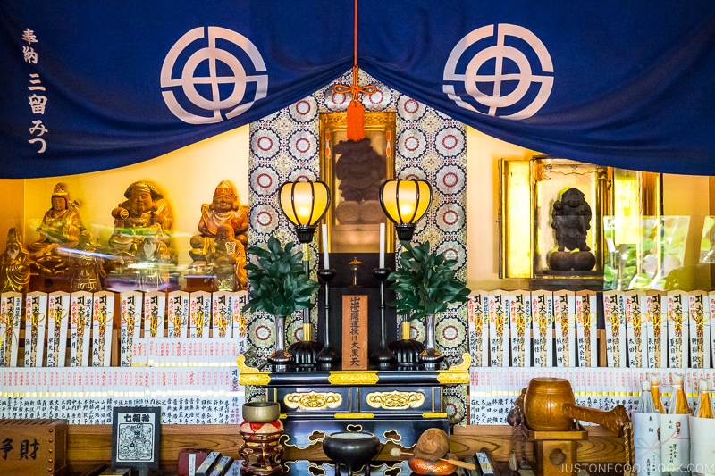 statues of gods on an altar