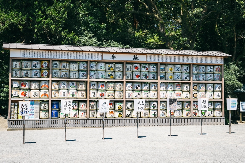 sake barrels offering for god