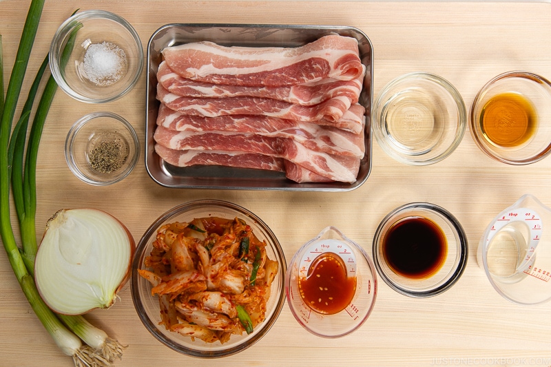 Pork Kimchi Stir Fry Ingredients