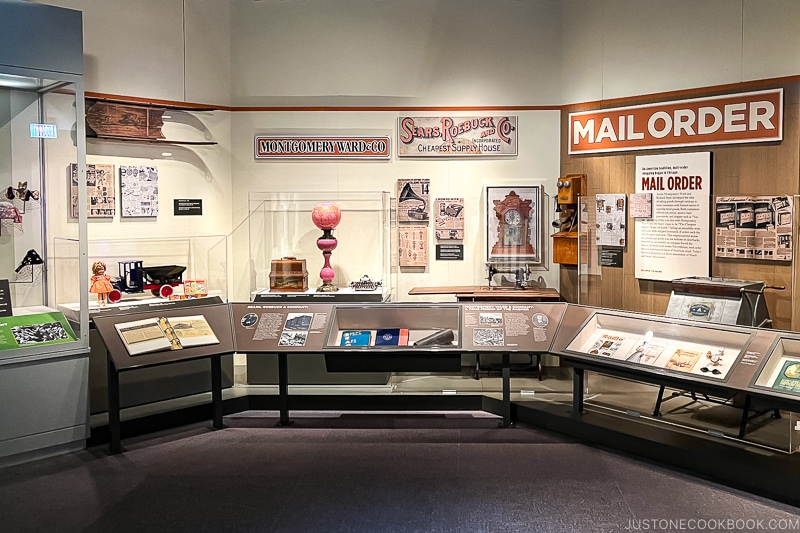 mail order and retail companies display at Chicago History Museum
