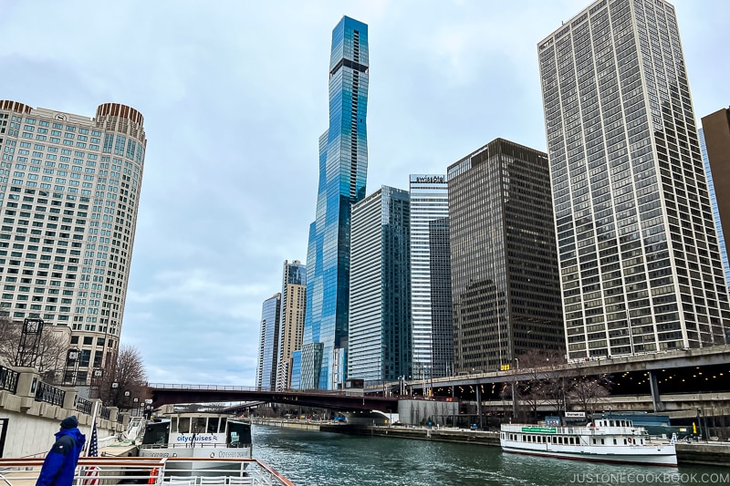 buildings along Chicago River