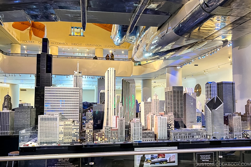 replica skyscrapers at The Great Train Story at Museum of Science and Industry, Chicago