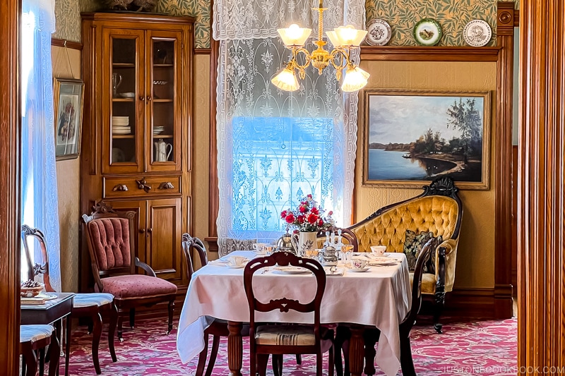 dining room at Ernest Hemingway Birthplace Museum