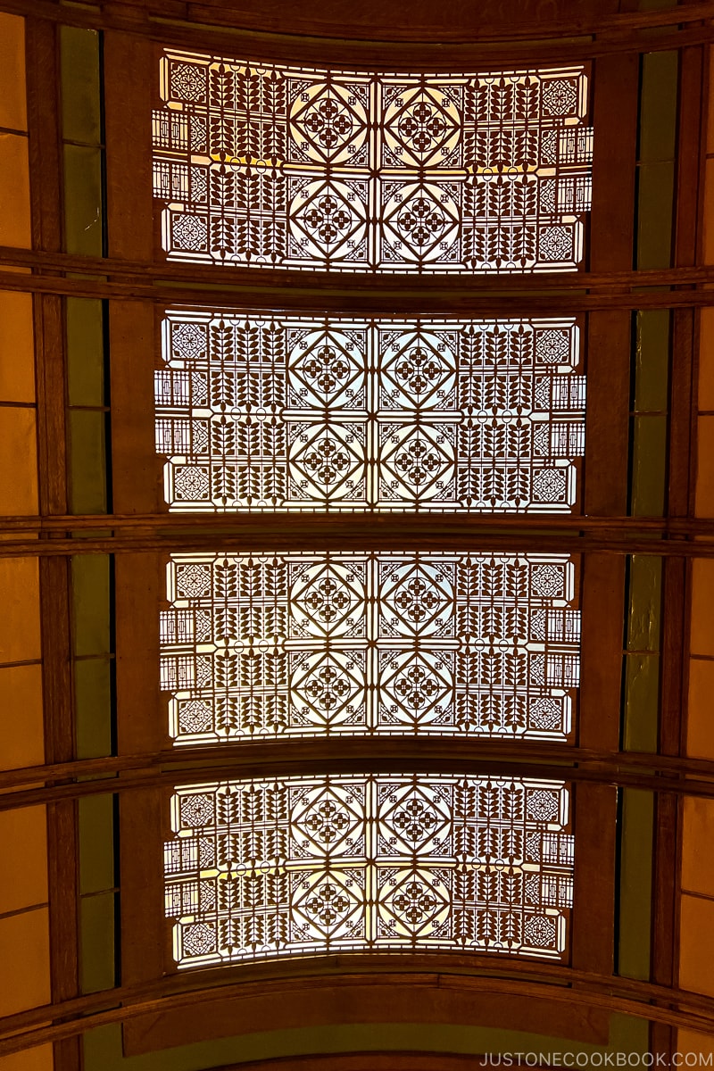 skylight grill with intricate design at Frank Lloyd Wright Home & Studio