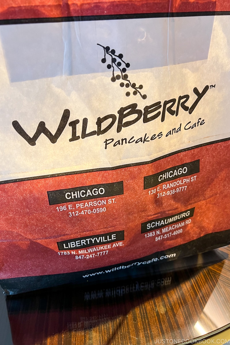 bag from Wildberry Pancakes and Cafe