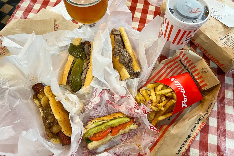 Portillo's Italian beef and hot dog