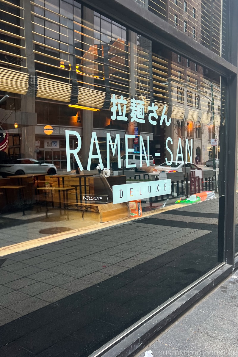 glass window at RAMEN-SAN Deluxe Chicago