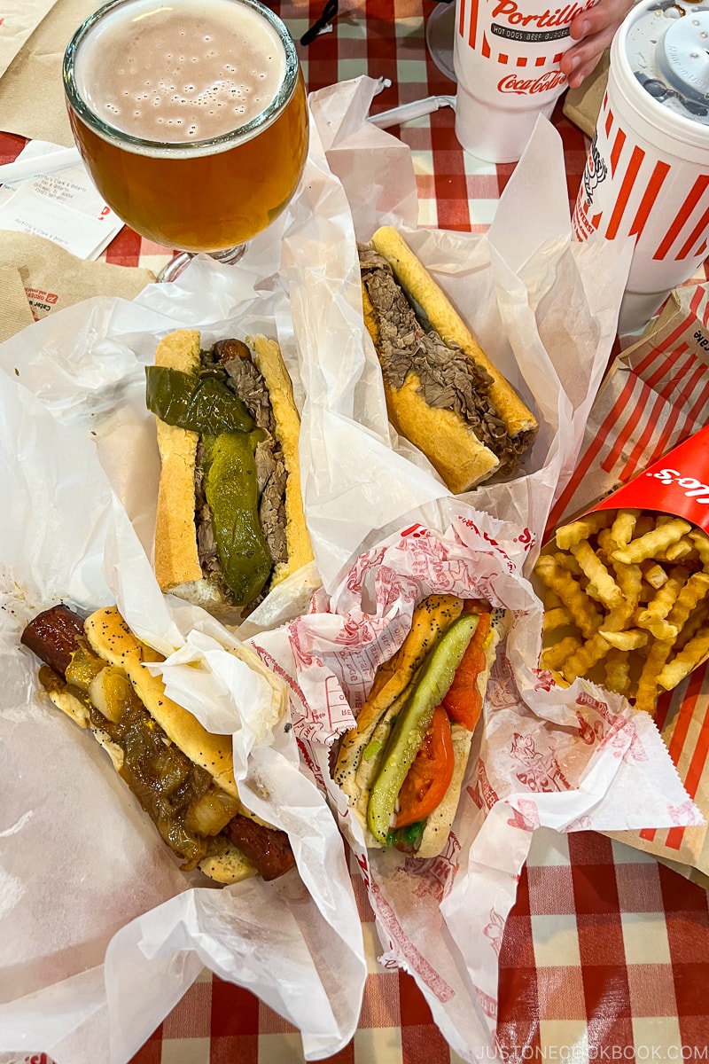 Portillo's Italian beef and hot dog