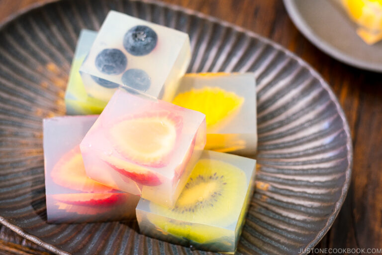 Fruit Jelly フルーツ寒天 • Just One Cookbook