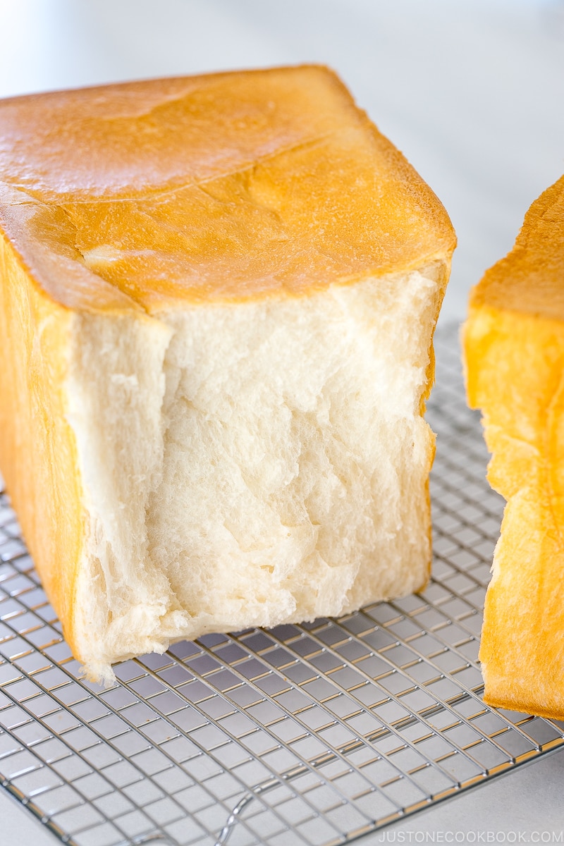 A cross-section of Japanese Milk Bread (Shokupan).