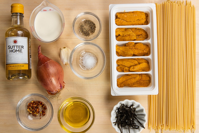 Sea Urchin Uni Pasta Ingredients