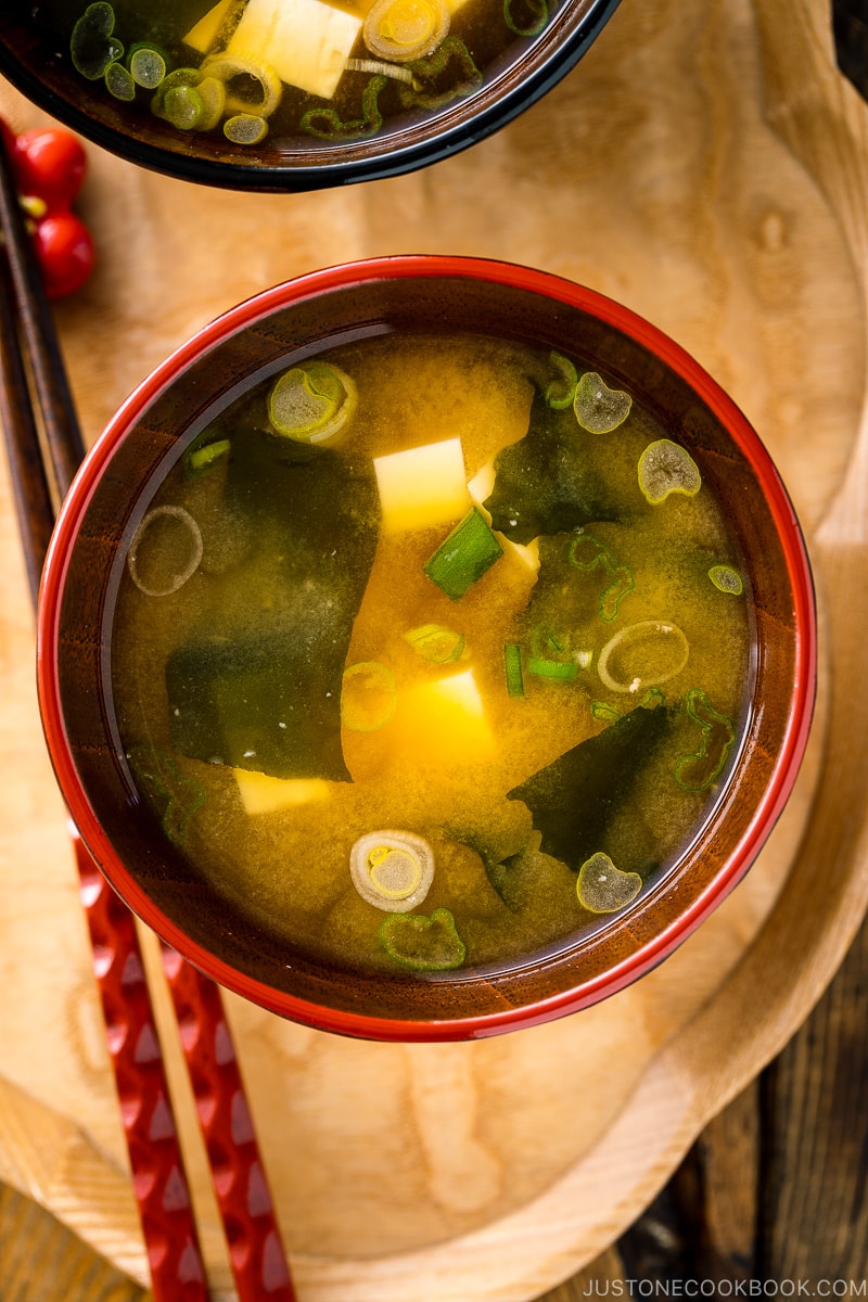 15-Minute Miso Soup with Greens & Tofu