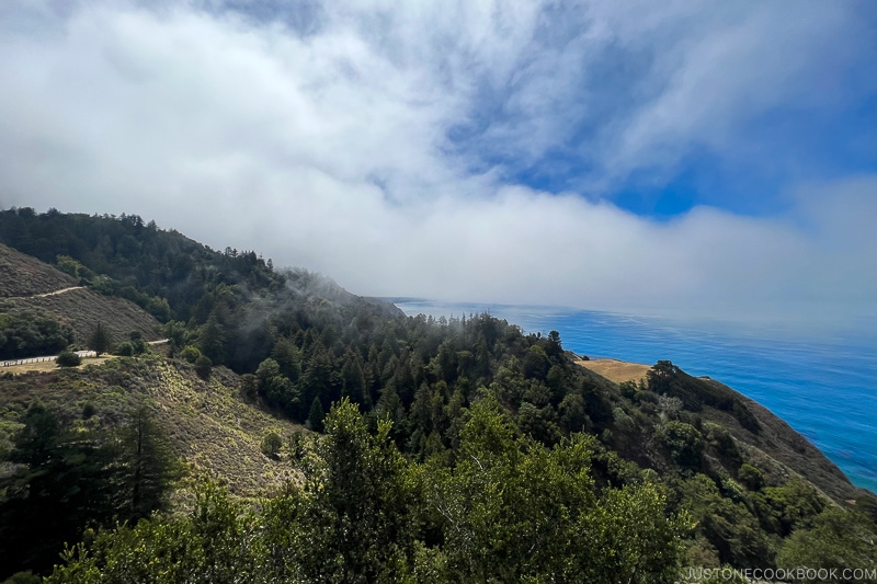 view of the coastline from Cafe Kevah in Big Sur