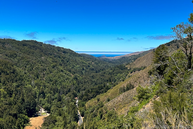 at the end of Valley View trails at Pfeiffer Big Sur State Park