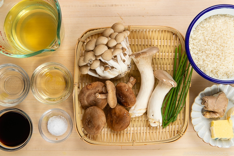 Japanese Mushroom Rice Ingredients