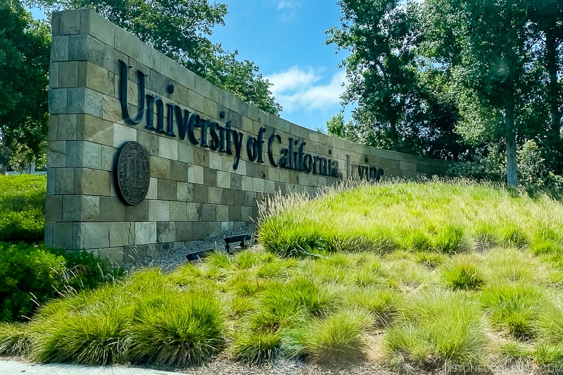 sign for UC Irvine